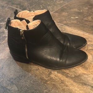 Journee Collection Black Ankle Booties with Side Zippers